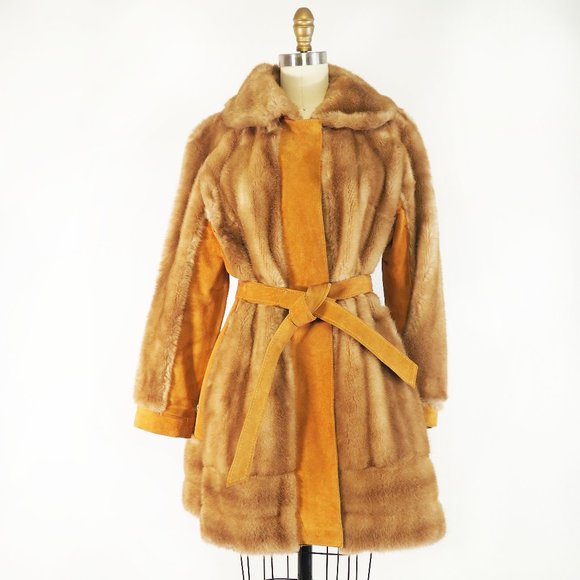 London Leather by Lilli Ann Jackets & Blazers - Lilli Ann Vintage 60s Faux Fur Leather Coat